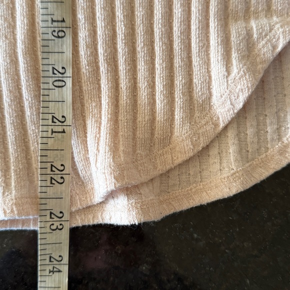 Free People Mixed Up Cuff Thermal Top Peach Size Large - Picture 10 of 12